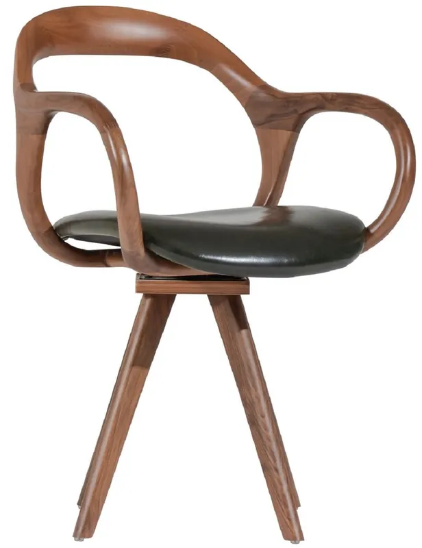 Ausverkauf Casa Padrino sedia girevole di lusso con braccioli marrone / verde scuro A. 83 cm