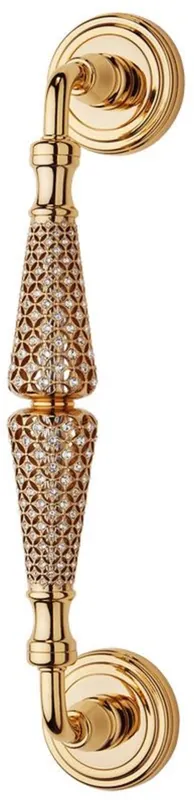 Schnäppchen Casa Padrino set di maniglia per porta barocco con cristallo Swarovski A. 27,1 cm - Fatto in Italia