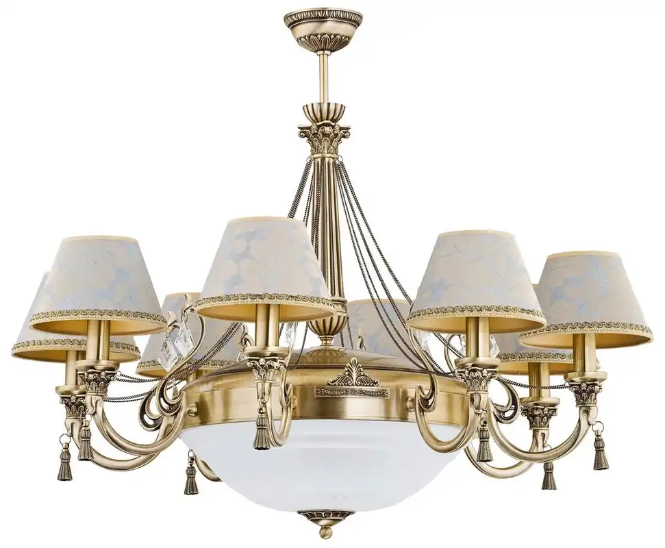 Casa Padrino lampadario barocco di lusso ottone con patina / bianco Ø 95 cm Preis Gesenkt