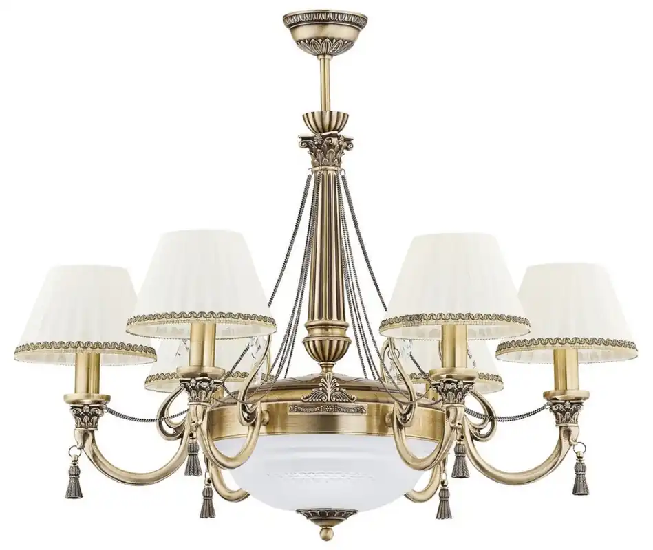 Preisknaller Casa Padrino lampadario barocco di lusso ottone con patina / bianco Ø 85 cm