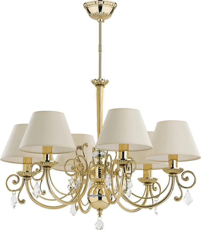 Direkt Vom Hersteller Casa Padrino lampadario in cristallo barocco di lusso oro / crema Ø 73 cm