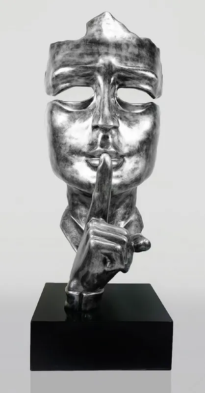 Sale Casa Padrino scultura decorativa XXL argento con patina / nero A. 190 cm