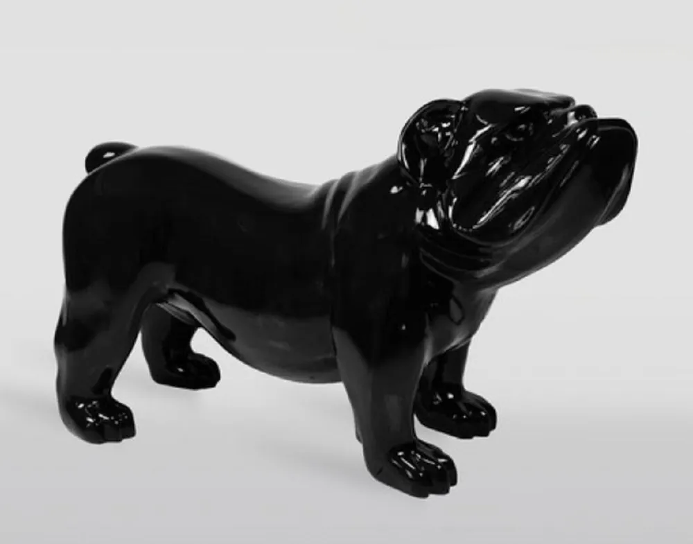 Casa Padrino scultura decorativa XXL cane bulldog nero 226 cm Preisknaller