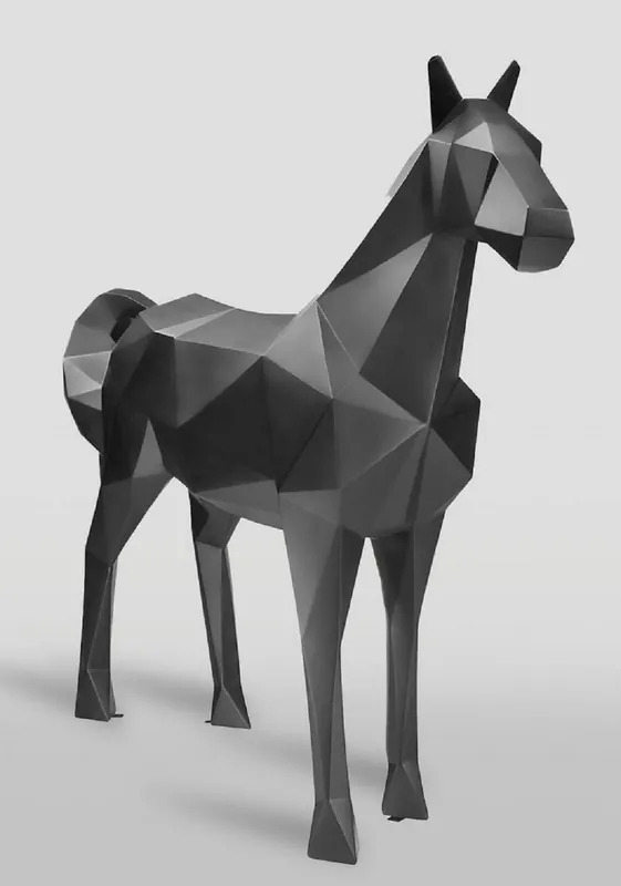 Casa Padrino scultura decorativa XXL cavallo grigio 220 x A. 190 cm Sichere Zahlung