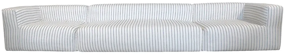 Top-Angebot Casa Padrino divano da soggiorno di lusso con strisce bianco / blu 450 cm