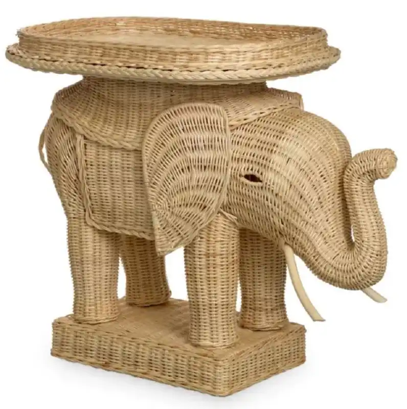 Saisonangebot Casa Padrino tavolino di lusso in rattan elefante naturale 65 x 40 x A. 57 cm