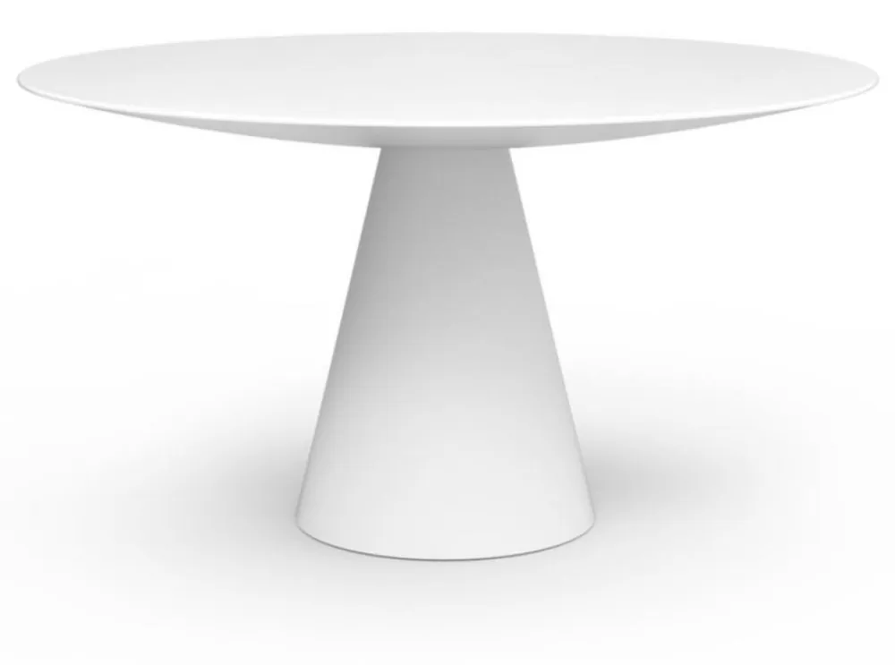 Markenware Casa Padrino tavolo da pranzo da giardino di lusso bianco opaco Ø 150 x A. 75 cm