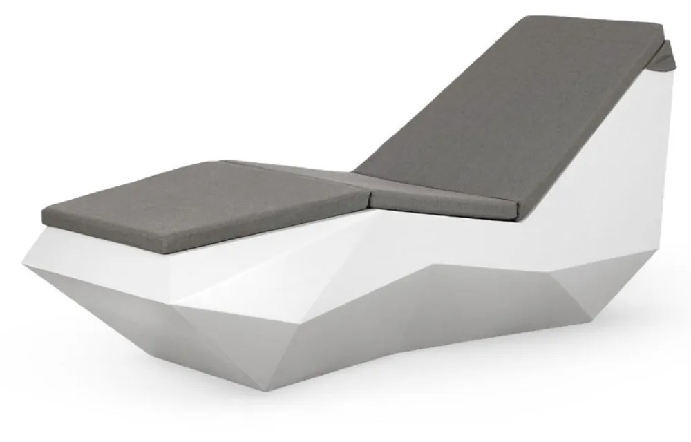 Casa Padrino lettino da giardino di lusso bianco opaco / grigio scuro 192 cm Direktkauf