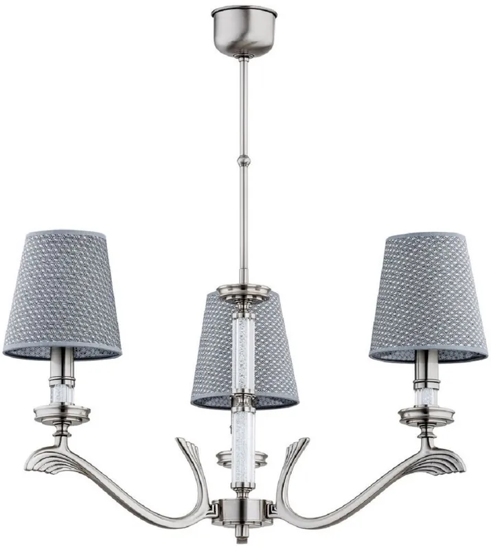Casa Padrino lampadario barocco di lusso argento opaco / grigio Ø 69 cm Aktuell