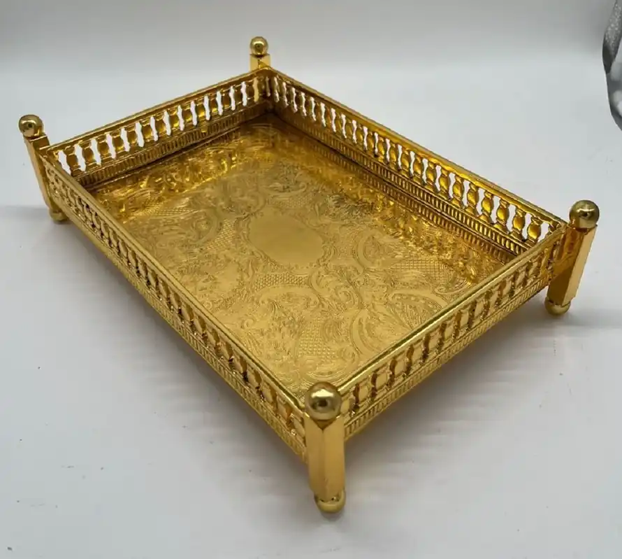 Neue Ware Casa Padrino vassoio da portata di lusso in ottone oro 32 cm