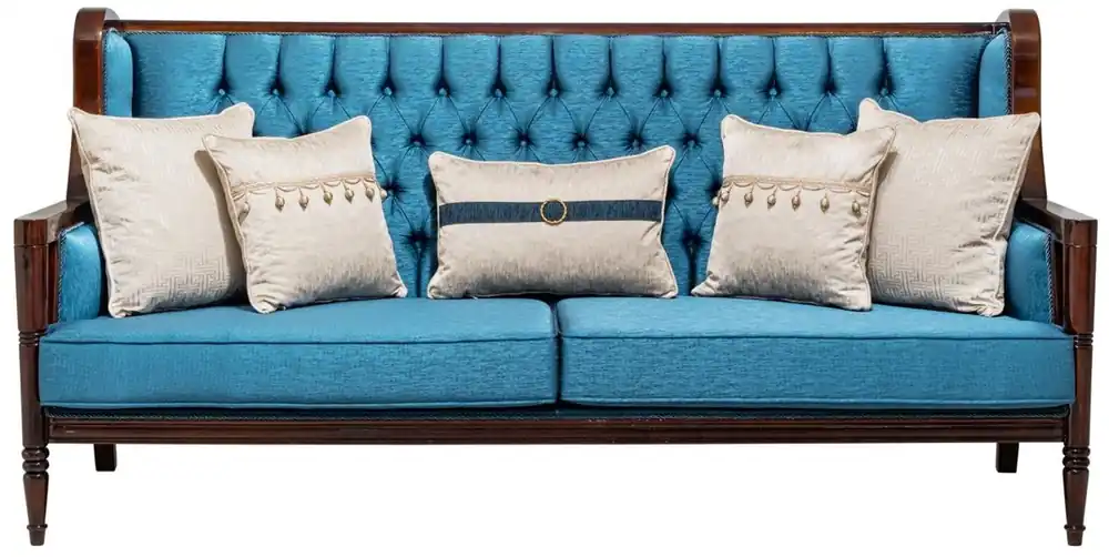 Casa Padrino divano barocco di lusso blu / marrone scuro 230 cm Rabatt