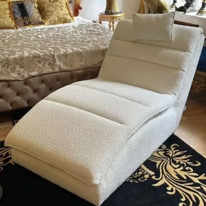 Kracherpreis Casa Padrino chaise longue di lusso con cuscino poggiatesta bianco 170 cm