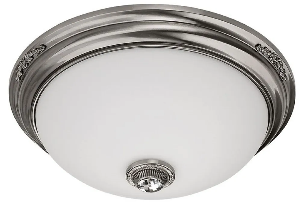 Casa Padrino lampada da soffitto in cristallo barocco di lusso argento / bianco Ø 47 cm Bestpreis