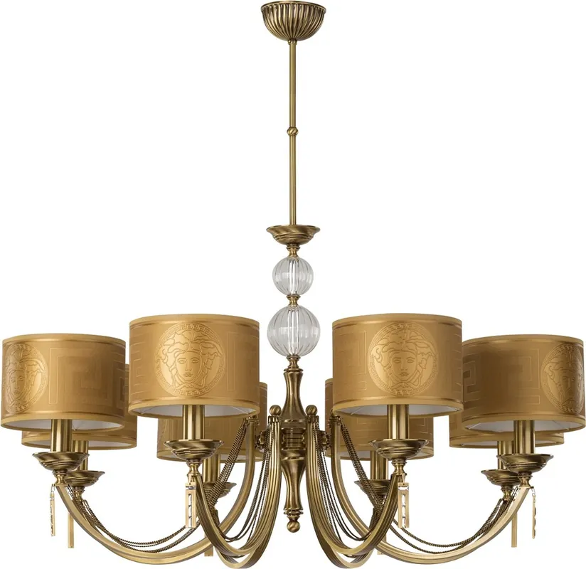Casa Padrino lampadario barocco di lusso ottone con patina / oro Ø 87 cm Top-Preis