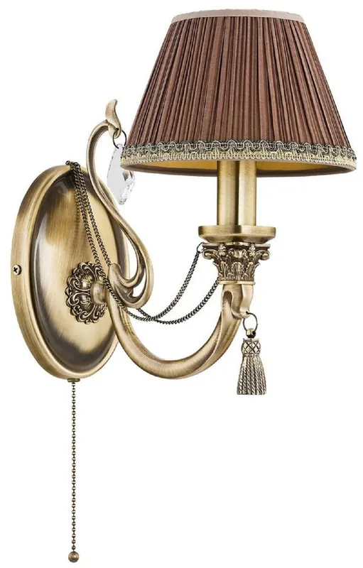 Casa Padrino lampada da parete in cristallo barocco di lusso ottone con patina / marrone A. 25 cm Sichere Zahlung