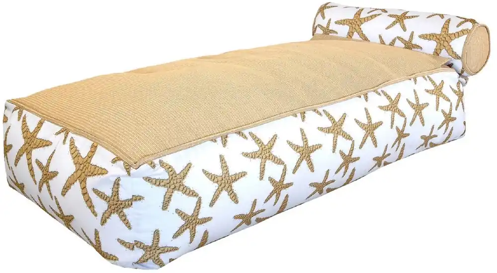Schneller Versand Casa Padrino lettino acqua di lusso con poggiatesta bianco / beige 180 cm