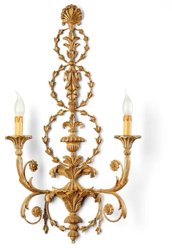 Casa Padrino lampada da parete doppia barocco di lusso beige antico / argento A. 81 cm - Fatto in Italia Beliebt