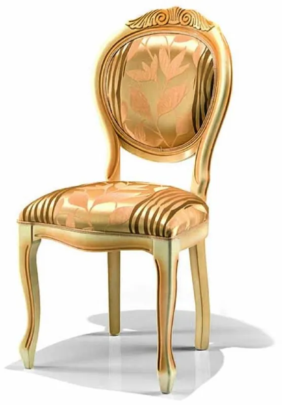 Jetzt Bestellen Casa Padrino Sedia da Sala da Pranzo Barocco di Lusso Oro / Avorio / Beige A. 102 cm - Fatto in Italia