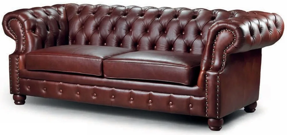 Garantierte Lieferung Casa Padrino divano a 2 posti Chesterfield di lusso in vera pelle marrone scuro 167 cm