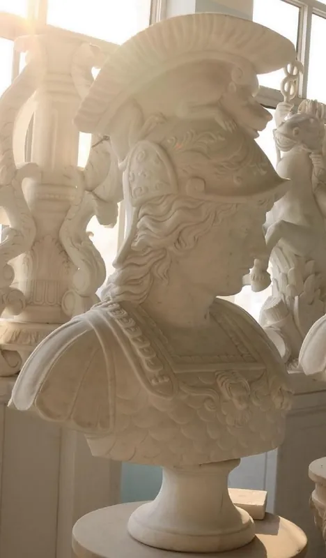 Ausverkauf Casa Padrino busto in marmo Art Nouveau di lusso soldato romano bianco A. 90 cm
