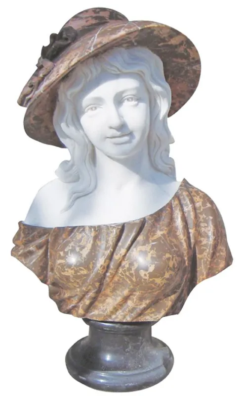 Angebot Casa Padrino busto decorativo in marmo Art Nouveau di lusso donna bianco / marrone A. 45 cm