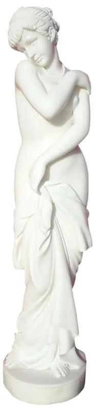 Casa Padrino Scultura Art Nouveau di Lusso in Marmo Donna Bianco A. 180 cm Zertifiziert