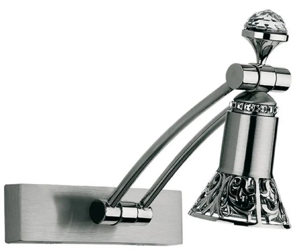 Rabatt Casa Padrino lampada da parete / lampada da lettura a LED barocco di lusso in cristallo argento A. 20 cm
