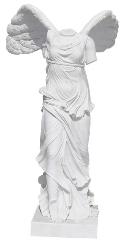 Casa Padrino scultura decorativa barocco di lusso in marmo con ali bianco A. 180 cm Markenprodukt