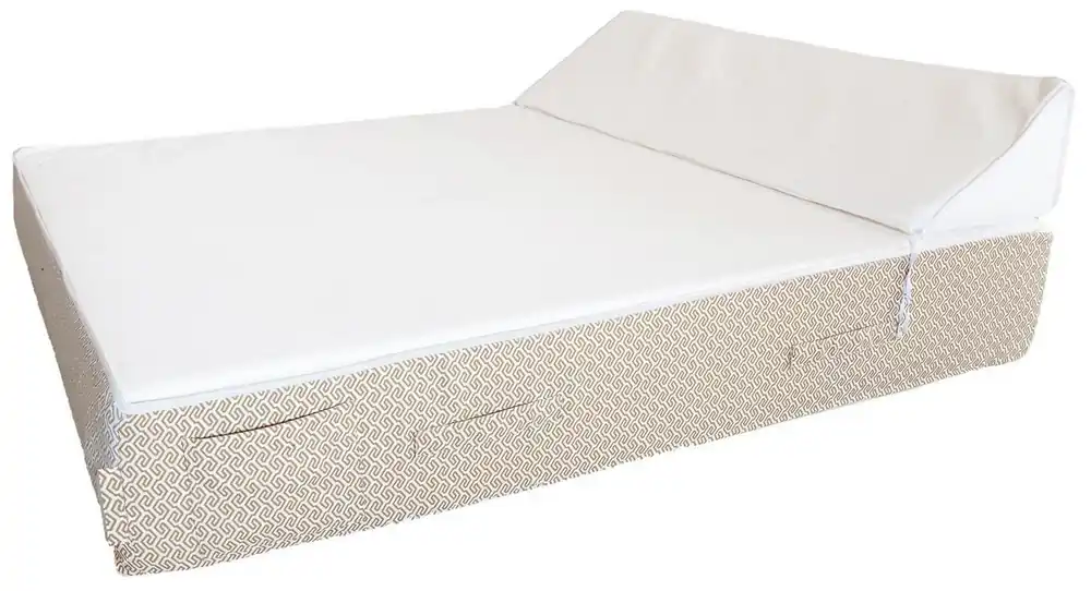 Casa Padrino lettino da giardino doppio di lusso bianco / beige 180 x 160 cm Sichere Zahlung