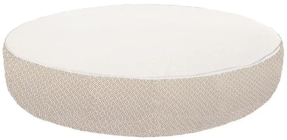 Schneller Versand Casa Padrino lettino da giardino di lusso - lettino da piscina di lusso bianco / beige Ø 180 cm
