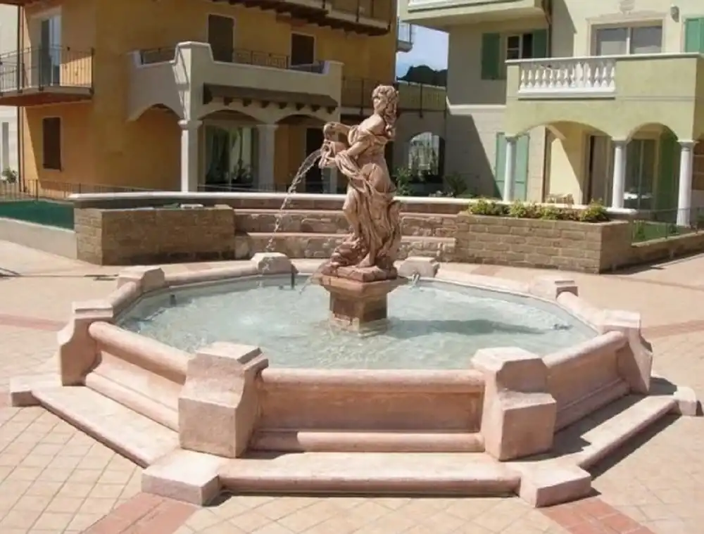 Casa Padrino fontana decorativa da giardino barocco marrone Ø 482 x A. 200 cm - Fatto in Italia Sonderaktion
