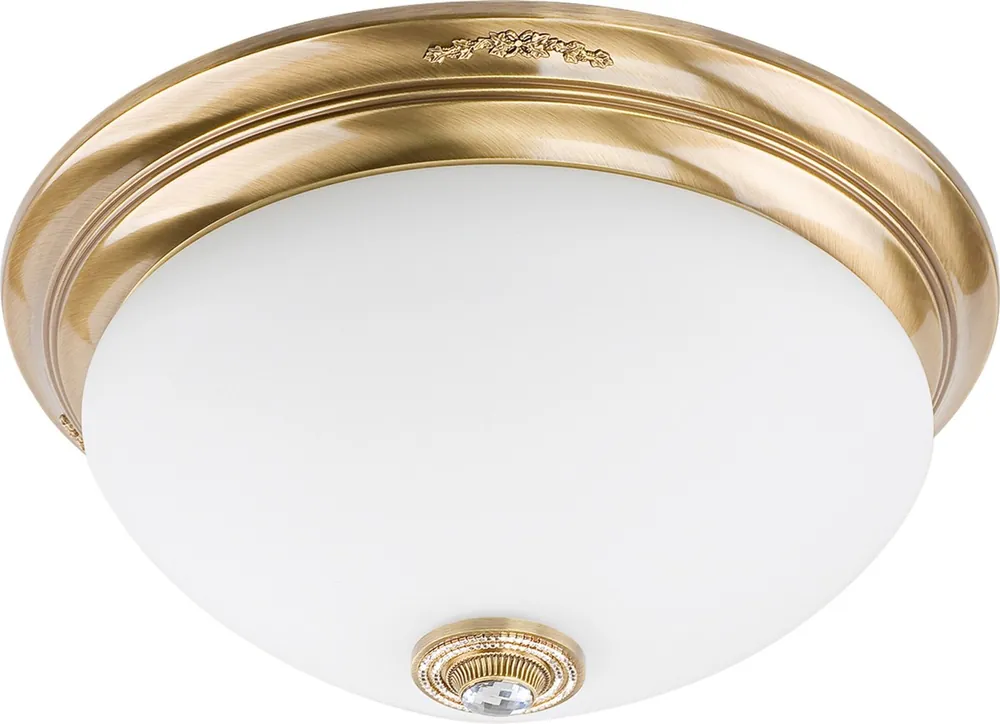 Solange Der Vorrat Reicht Casa Padrino lampada da soffitto in cristallo barocco di lusso ottone con patina / bianco Ø 60 cm