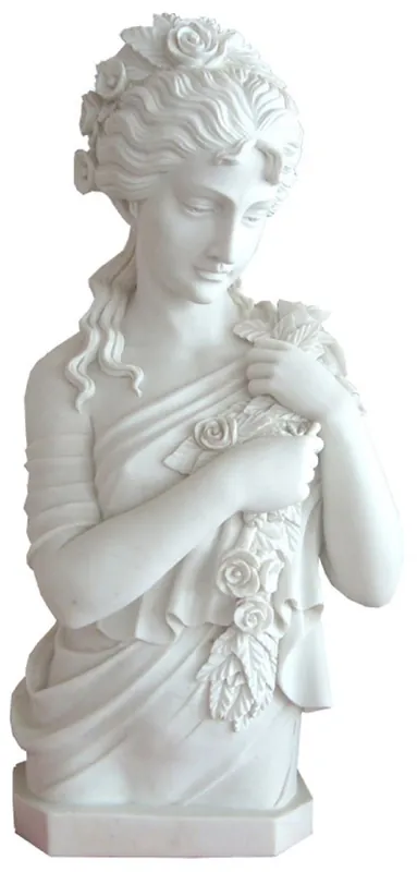 Casa Padrino Scultura Art Nouveau di Lusso in Marmo Donna Bianco A. 58 cm Preiswert