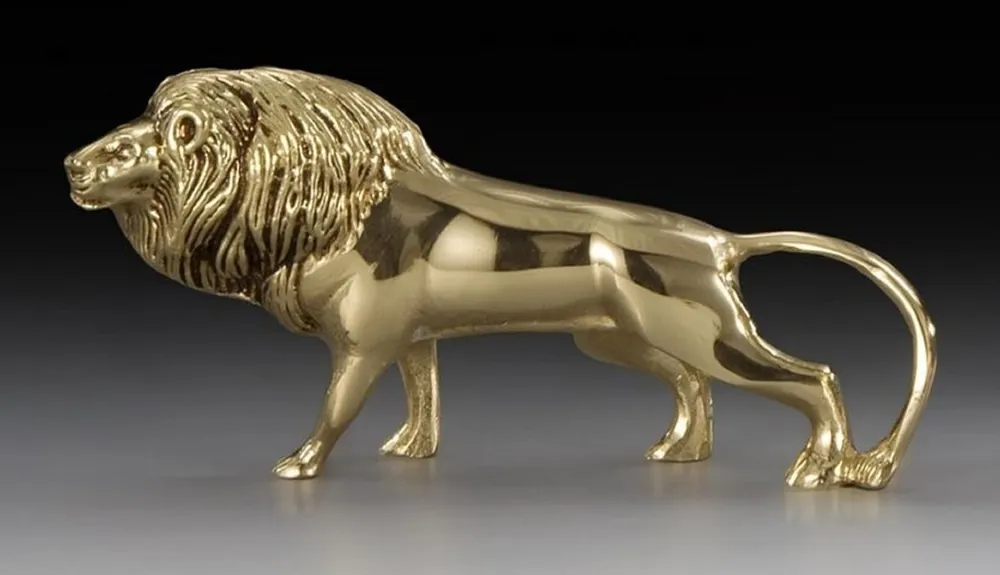Top-Angebot Casa Padrino scultura decorativa in bronzo di lusso leone oro 17 x A. 8 cm - Decorazione da scrivania