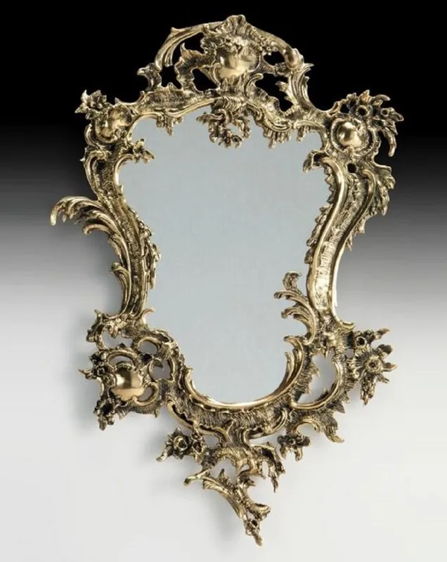 Casa Padrino specchio barocco di lusso in bronzo oro A. 74 cm - Mobili barocchi Billig