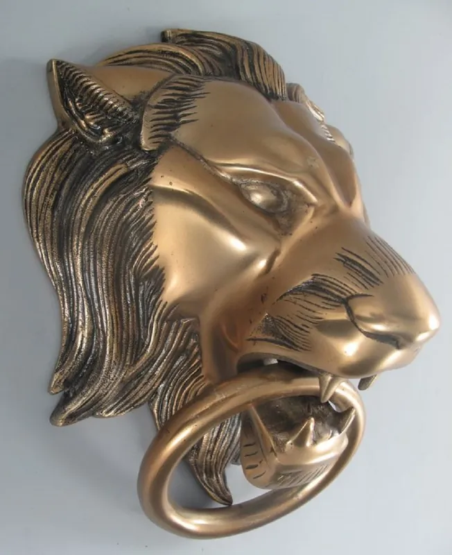 Neue Kollektion Casa Padrino battente per porta barocco in alluminio leone bronzo A. 40 cm - Accessori decorativi barocchi