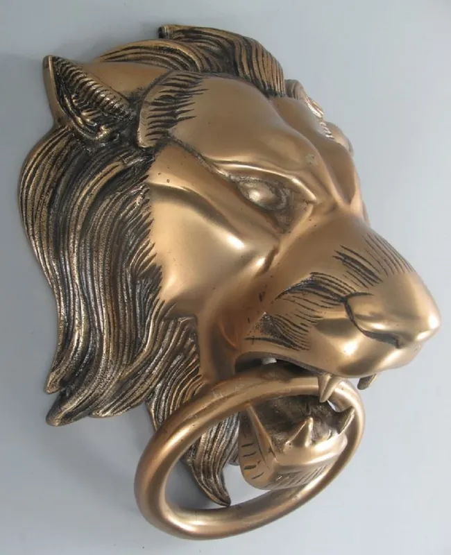 Angebot Casa Padrino battente per porta barocco in alluminio leone bronzo A. 33 cm - Accessori decorativi barocchi