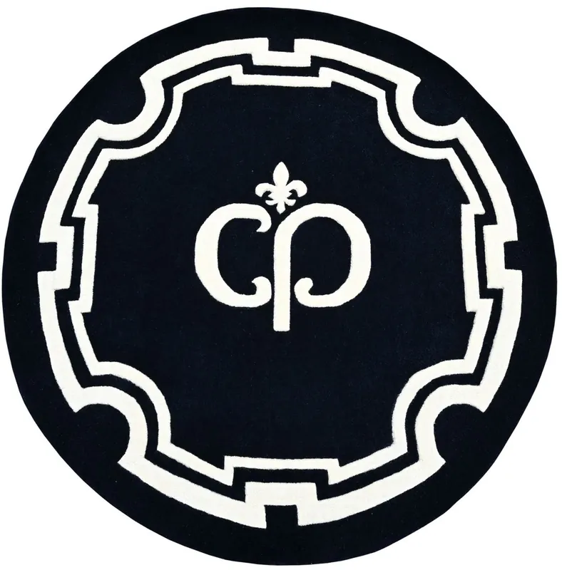 Aktuell Casa Padrino Tappeto Barocco di Lusso Nero / Bianco Ø 150 cm - Interno Barocco