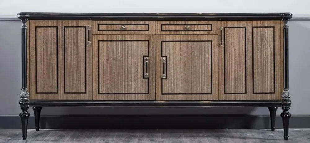 Casa Padrino credenza barocco di lusso marrone / nero 228 cm - Mobili barocchi Super-Preis