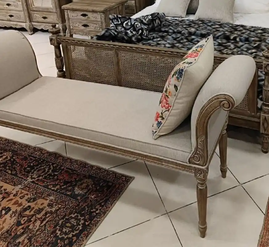 Mega-Angebot Pompöös di Casa Padrino panca barocco di lusso Provence grigio / marrone 170 cm - Progettato da Harald Glööckler