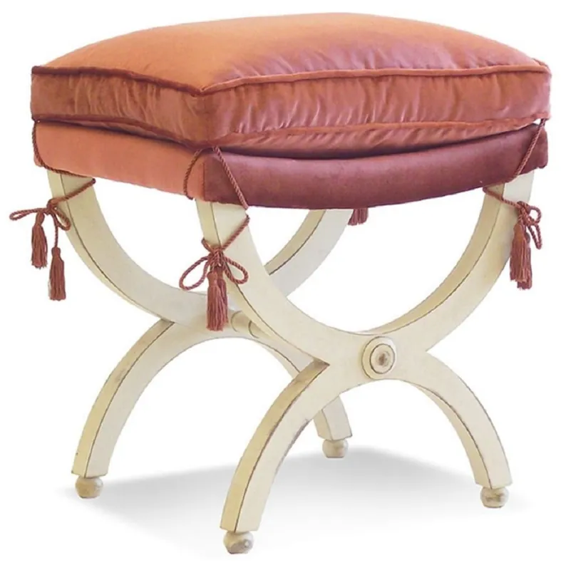 Casa Padrino sgabello barocco di lusso rosa / crema / oro A. 48 cm - Mobile barocco - Fatto in Italia Direktkauf