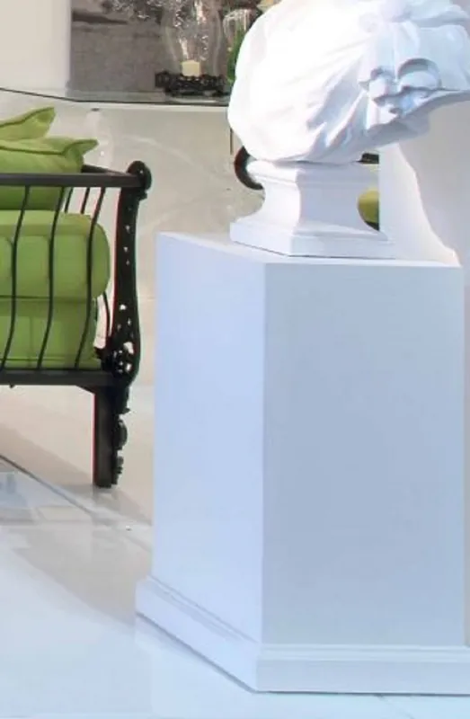 Mega-Angebot Casa Padrino colonna barocco di lusso in legno massello bianco A. 110 cm - Mobili barocchi