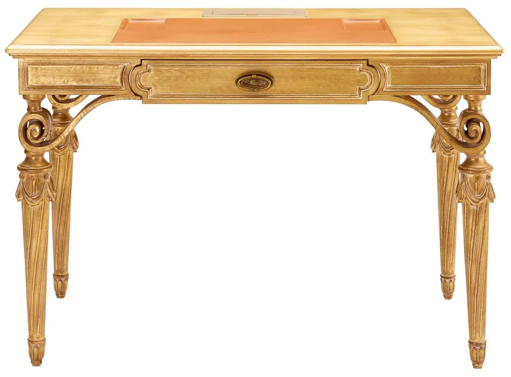 Must-Have Casa Padrino Segretario Barocco di Lusso Oro 113 cm - Mobile da Ufficio Barocco - Fatto in Italia