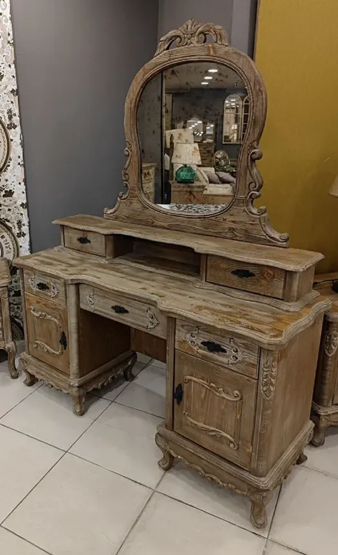 Pompöös di Casa Padrino tavolo da trucco barocco di lusso Provence con specchio - progettata da Harald Glööckler Top-Seller