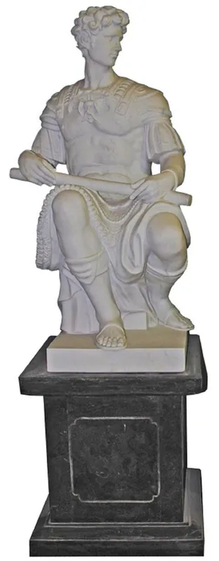 Jetzt Kaufen Casa Padrino Scultura in Marmo in Stile Antico Romano su Colonna Lato Sinistro Grigio / Nero A. 200 cm