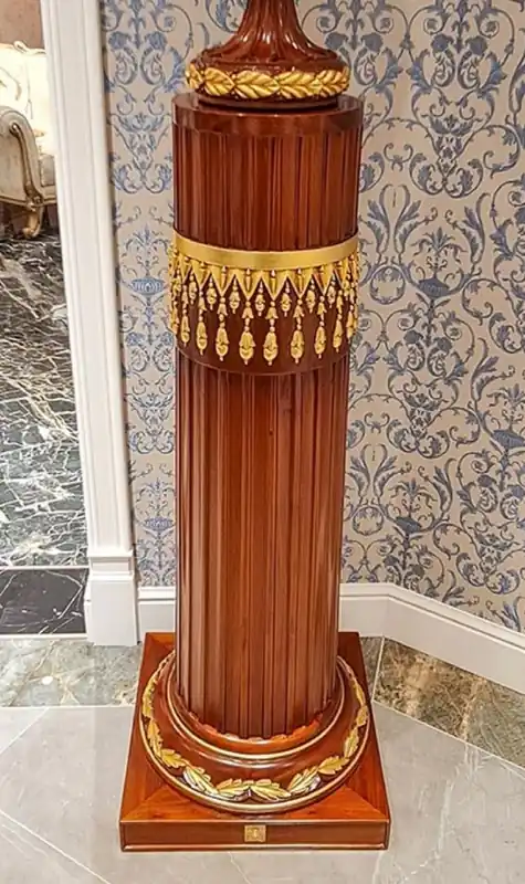 Casa Padrino Colonna Barocco di Lusso Marrone / Oro A. 120 cm - Mobili Barocchi - Fatto in Italia Neue Kollektion