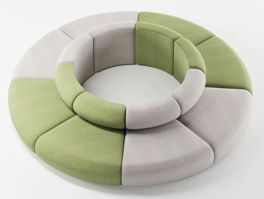 Beliebt Casa Padrino divano di lusso grigio / verde Ø 340 x A. 72 cm - Divano modulare rotondo - Mobili di lusso