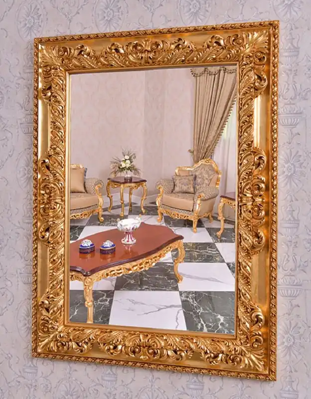 Casa Padrino specchio barocco di lusso oro A. 134 cm - Specchio da parete rettangolare in stile barocco - Fatto in Italia Sale
