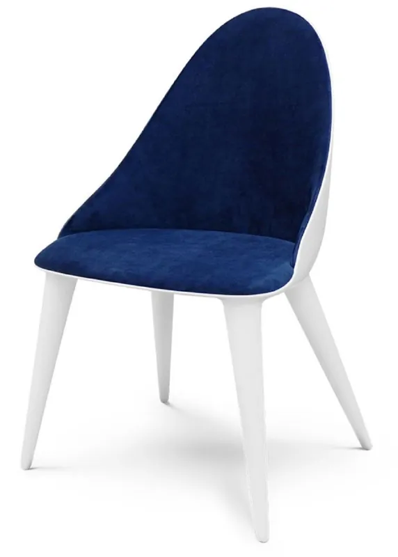 Casa Padrino sedia da giardino di lusso blu / bianco opaco A. 94 cm - Mobile da giardino di lusso Ausverkauf