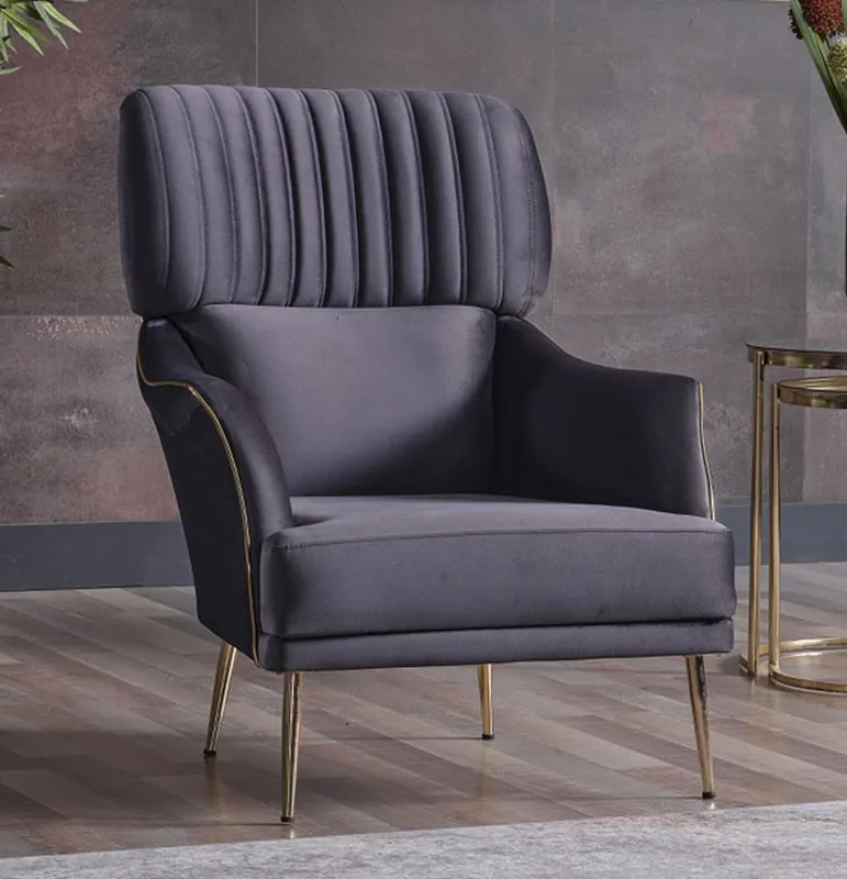 Jetzt Kaufen Casa Padrino poltrona da soggiorno di lusso viola / oro A. 99 cm - Mobile di lusso